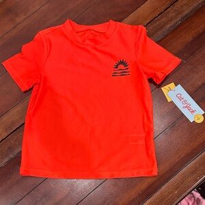 Cat & Jack Kids' Bright Orange Sun Swim Tee